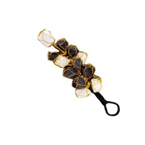 SELENITE & BLACK TOURMALINE HANGER